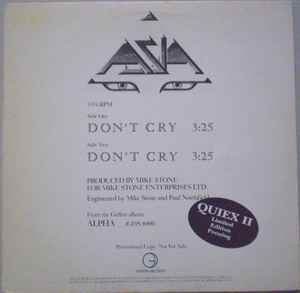 Asia (2) - Don't Cry