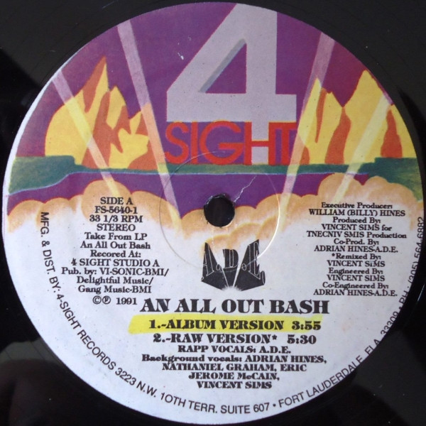 A D E An All Out Bash 1991 Vinyl Discogs