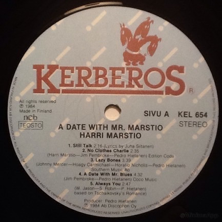 descargar álbum Harri Marstio - A Date With Mr Marstio