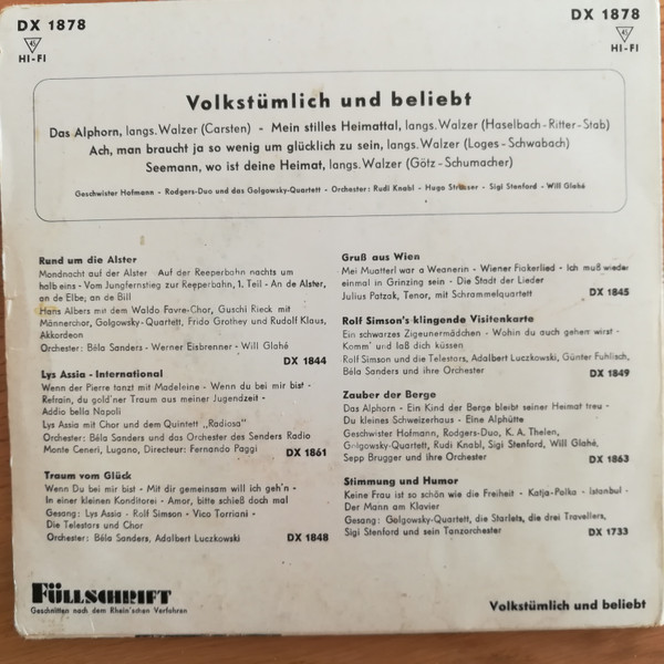 Album herunterladen Geschwister Hofmann , RodgersDuo - Volkstümlich Und Beliebt