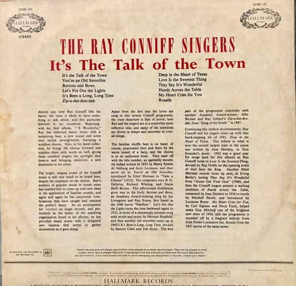 ladda ner album The Ray Conniff Singers - Its The Talk Of The Town