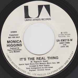 Monica Higgins – It's The Real Thing (1973, Vinyl) - Discogs