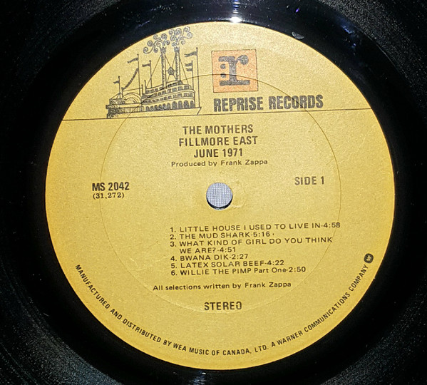 The Mothers - Fillmore East, June 1971 | Reprise Records (MS 2042) - 3