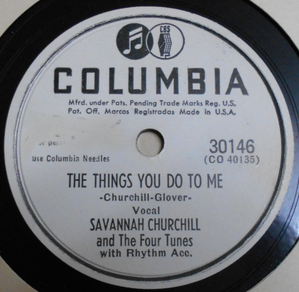 baixar álbum The Four Tunes, Savannah Churchill - Where Is My Love The Things You Do To Me