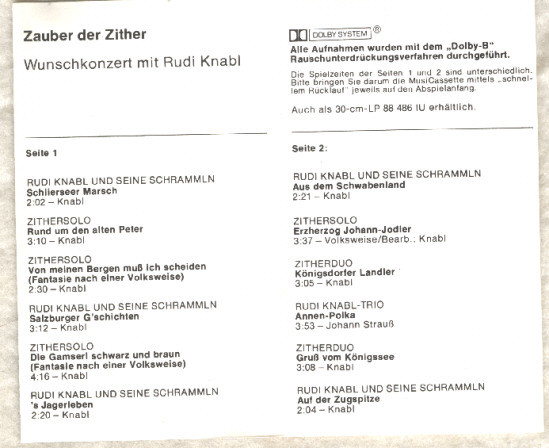 télécharger l'album Rudi Knabl - Zauber Der Zither Wunschkonzert Mit Rudi Knabl