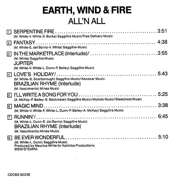 Album herunterladen Earth, Wind & Fire - All N All I Am
