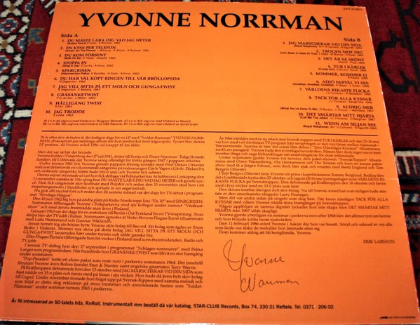 télécharger l'album Yvonne Norrman - Tack För Alla Kyssar