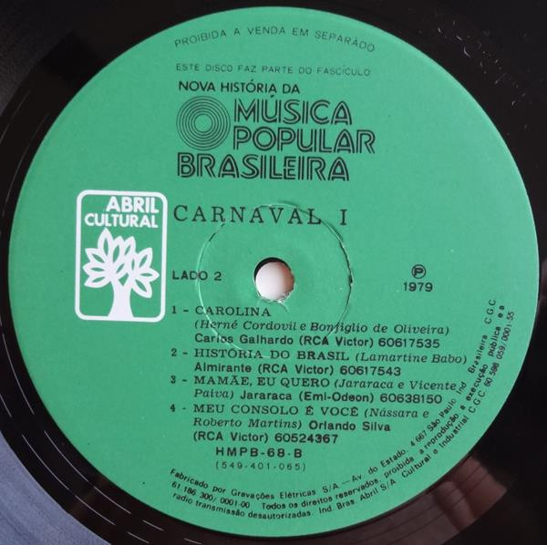 lataa albumi Various - Nova História Da Música Popular Brasileira Carnaval I