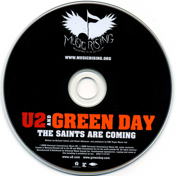 U2 And Green Day - The Saints Are Coming | Island Records (0251713137) - 2