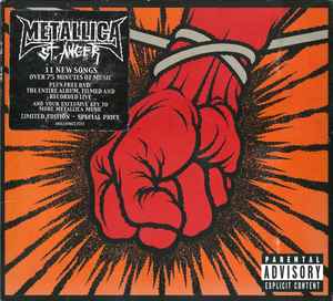 CD de edición Limitada de 24 Quilates Century Presentations Metallica Anger Disco LP con Revestimiento de Oro St 