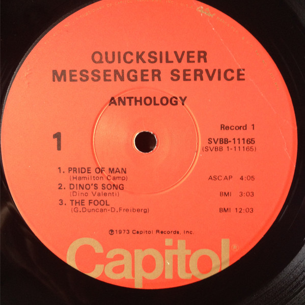 Quicksilver Messenger Service – Anthology (1973, Vinyl) - Discogs
