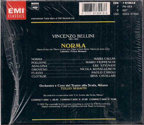 lataa albumi Bellini Callas, Filippeschi, Stignani, Orchestra E Coro Del Teatro Alla Scala, Serafin - Norma