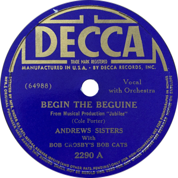 baixar álbum The Andrews Sisters With Bob Crosby's Bob Cats - Begin The Beguine Long Time No See