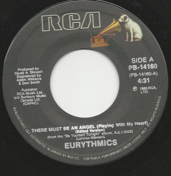 Eurythmics - There Must Be An Angel (Playing With My Heart) | RCA (PB-14160) - 3