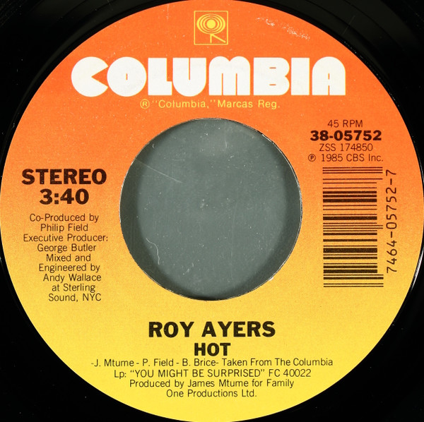 Roy Ayers – Hot (1985, Vinyl) - Discogs