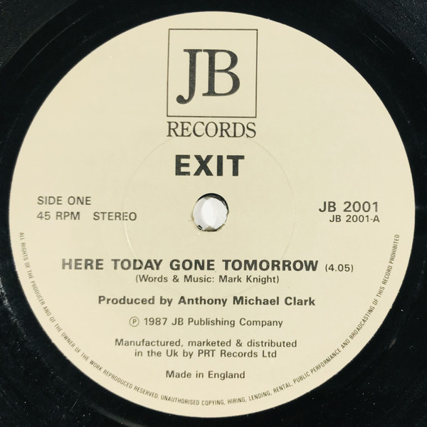télécharger l'album Exit - Here Today And Gone Tomorrow