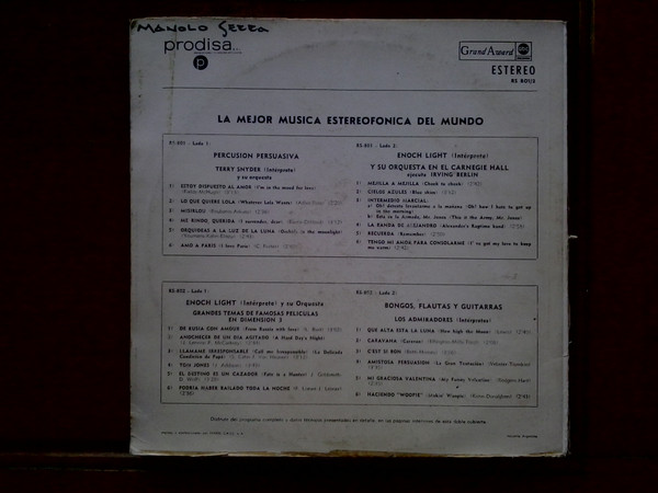 descargar álbum Terry Snyder, Enoch Light And His Orchestra, Los Admiradores - La Mejor Música Estereofónica del Mundo