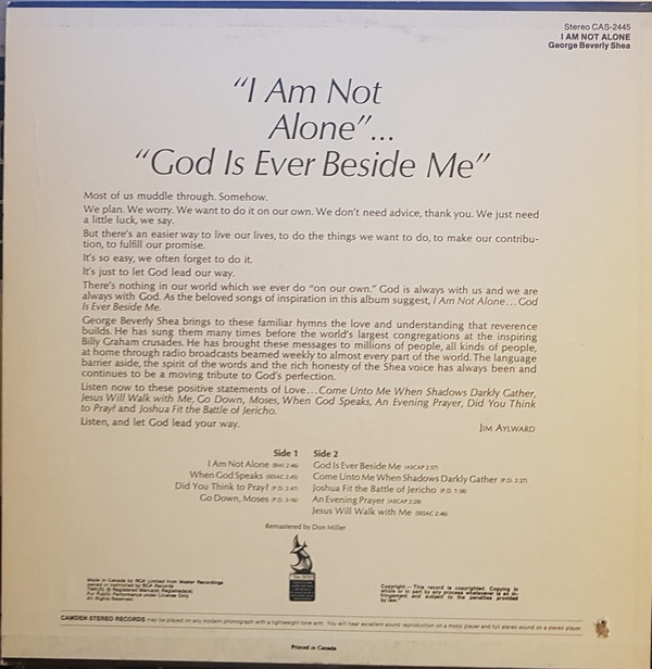 ladda ner album George Beverly Shea - I Am Not Alone