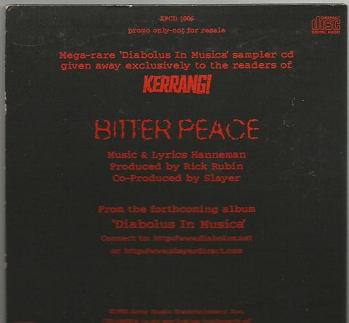 lataa albumi Slayer - Bitter Peace