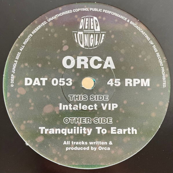 Orca – Tranquility To Earth / Intalect (VIP) (2022, Vinyl) - Discogs