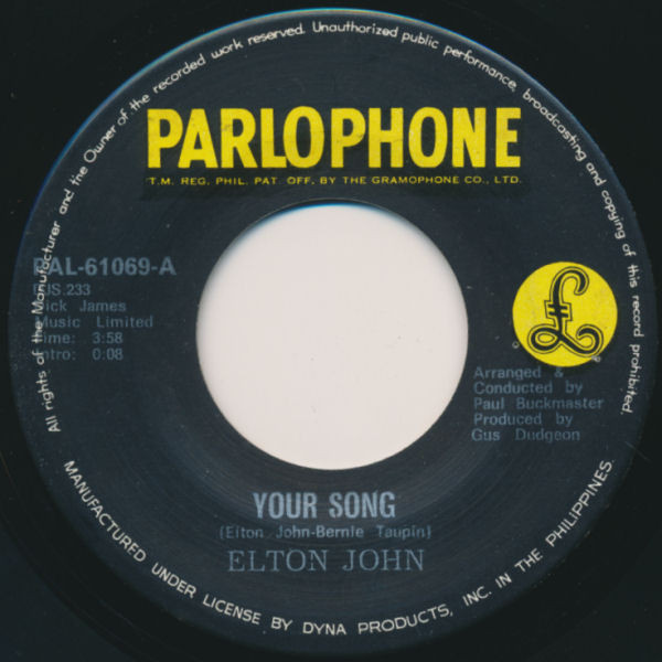 Elton John - Your Song | Releases | Discogs