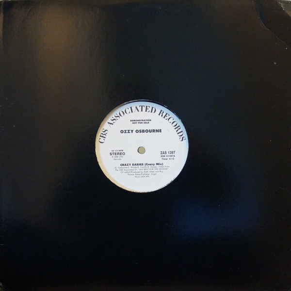 Ozzy Osbourne – Crazy Babies (Crazy Mix) (1988, Vinyl) - Discogs