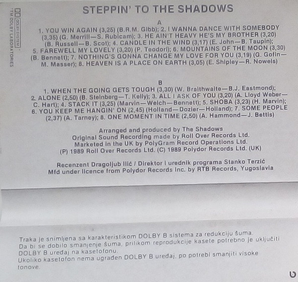 Album herunterladen The Shadows - Steppin To The Shadows 16 Great Tracks As Only The Shadows Can Play Them