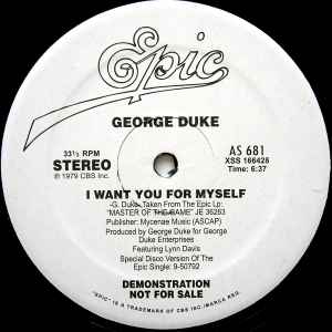 George Duke – I Want You For Myself (Vinyl) - Discogs