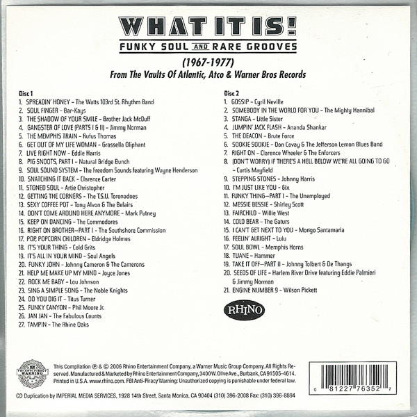 What It Is! Funky Soul And Rare Grooves (2006, CD) - Discogs