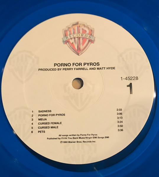 Porno For Pyros – Porno For Pyros (1993, Blue, Vinyl) - Discogs