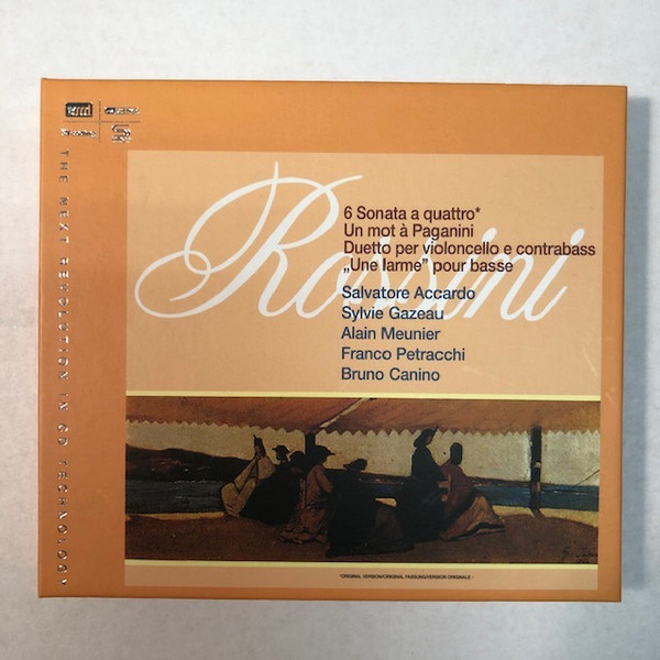 Rossini, Salvatore Accardo, Sylvie Gazeau, Bruno Canino – 6 Sonate A  Quattro, Un Mot A Paganini, Duetto Per Violoncello E Contrabasso (2015, SHM  CD, CD) - Discogs