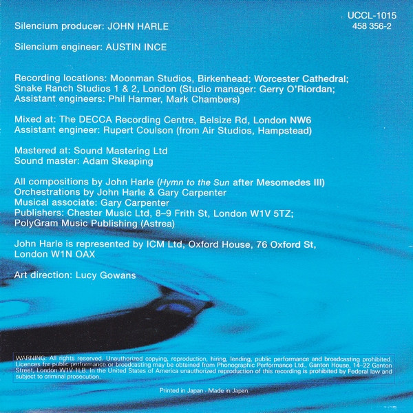 baixar álbum The Silencium Ensemble John Harle - Silencium Songs Of The Spirit