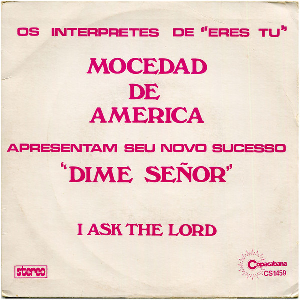 descargar álbum Mocedad De America - Dime Señor