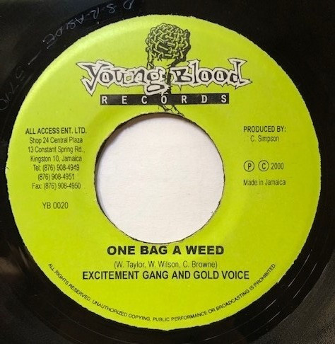 last ned album Excitement Gang & Gold Voice - One bag a weed