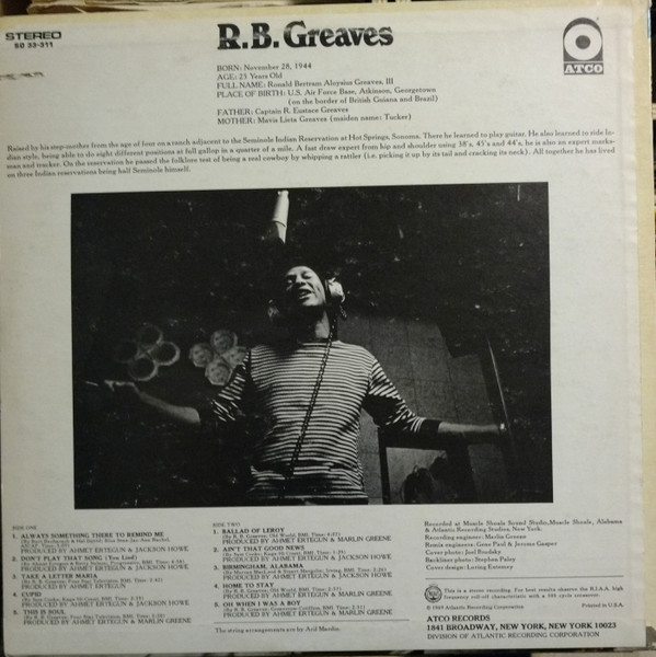 R.B. Greaves - R.B. Greaves | ATCO Records (SD 33-311) - 2