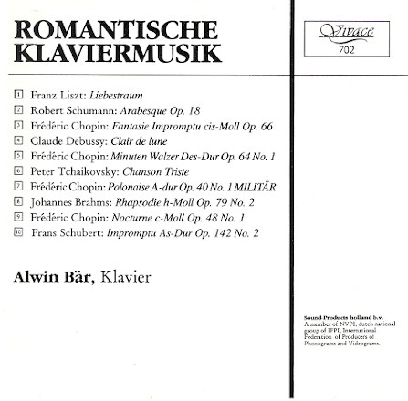 lataa albumi Alwin Bär - Romantische Klaviermusik