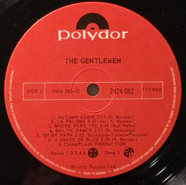 The Gentlemen - The Gentlemen | Polydor (2424 082) - 4