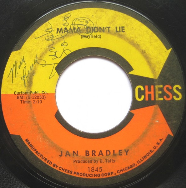 Jan Bradley – Mama Didn't Lie / Lovers Like Me (1963, Vinyl) - Discogs