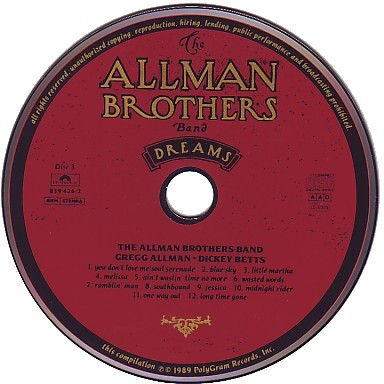 The Allman Brothers Band – Dreams (1989, CD) - Discogs