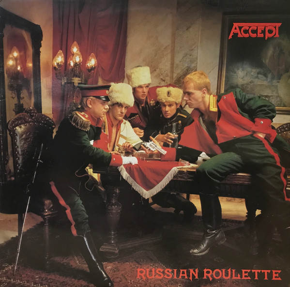 Accept Russian Roulette 1986 Vinyl Promo Copy w/Orig. Inner Lyrics Sleeve  NM/EX