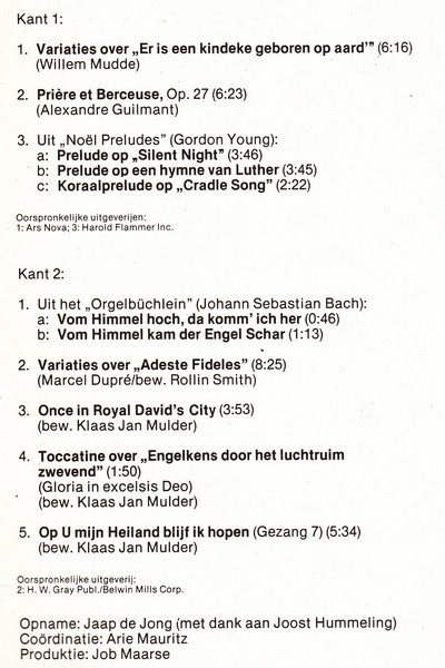 descargar álbum Klaas Jan Mulder - Kerstconcert Bespeelt Het Bätz Orgel Van De Evangelisch Lutherse Kerk In Den Haag