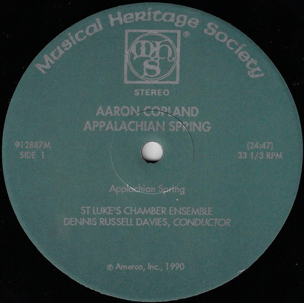 baixar álbum Aaron Copland St Luke's Chamber Ensemble, Dennis Russell Davies - Appalachian Spring Nonet For Strings Two Pieces For String Quartet