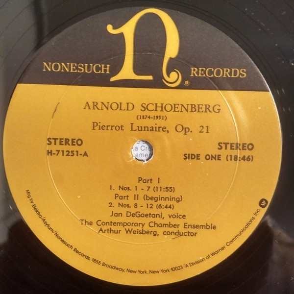 télécharger l'album Arnold Schoenberg Jan DeGaetani Arthur Weisberg - Pierrot Lunaire Op21