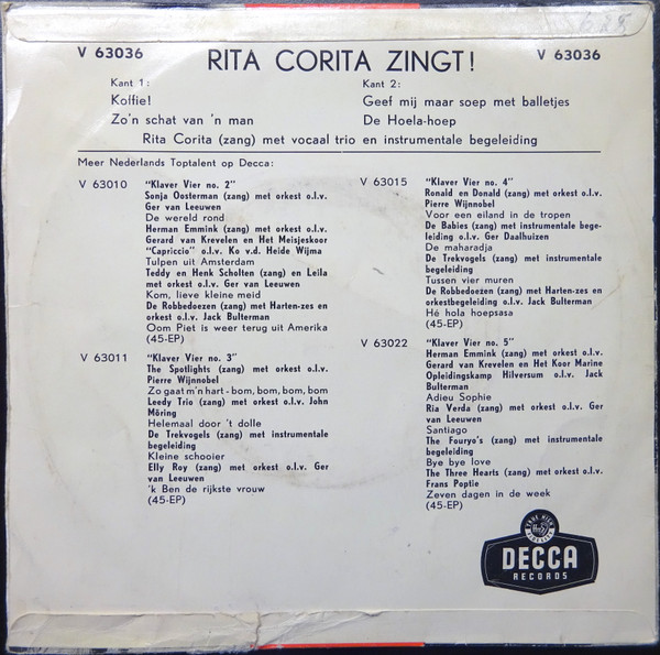 baixar álbum Rita Corita - Rita Corita Zingt