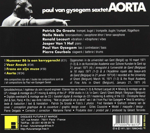 baixar álbum Paul Van Gysegem Sextet - Aorta