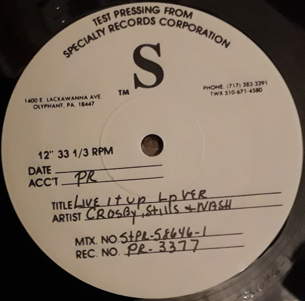 Crosby, Stills & Nash – Live It Up (1990, Vinyl) - Discogs