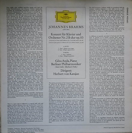 descargar álbum Brahms Géza Anda, Herbert Von Karajan, Berliner Philharmoniker - Klavierkonzert Nr 2 B Dur