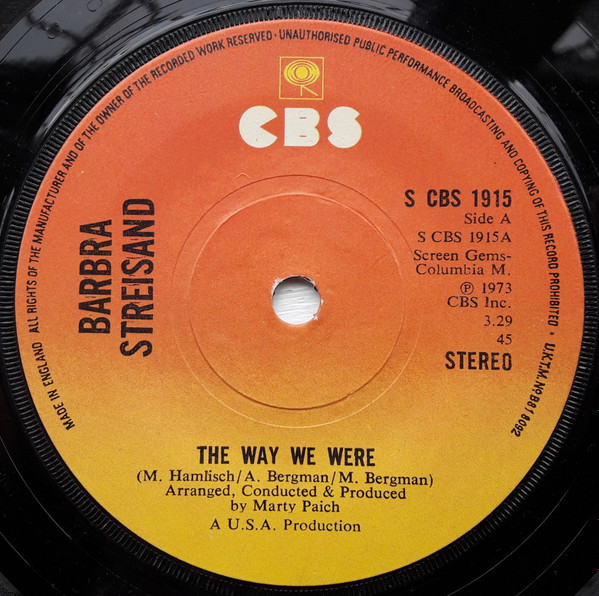 Barbra Streisand – The Way We Were (1973, Vinyl) - Discogs
