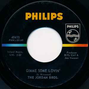 The Jordan Bros. – Gimme Some Lovin' (1966, Mercury Record Manufacturing  Company Pressing, Vinyl) - Discogs