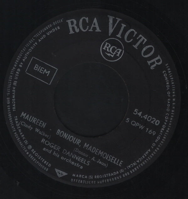 descargar álbum Roger Danneels And His Orchestra - Maureen Bonjour Mademoiselle Charlys Town One Two Three Four